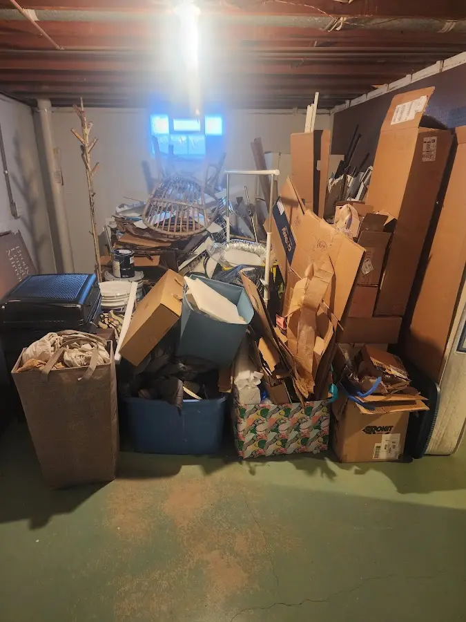 Roll-off dumpster container at job site for 15 Yard Dumpster Rental in Schriever